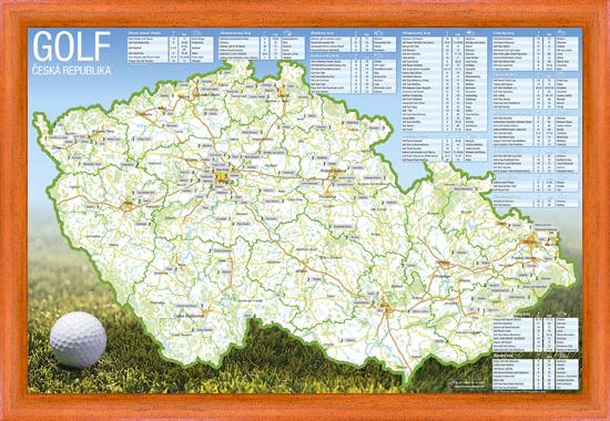 Stírací mapa golfových hřišť ČR