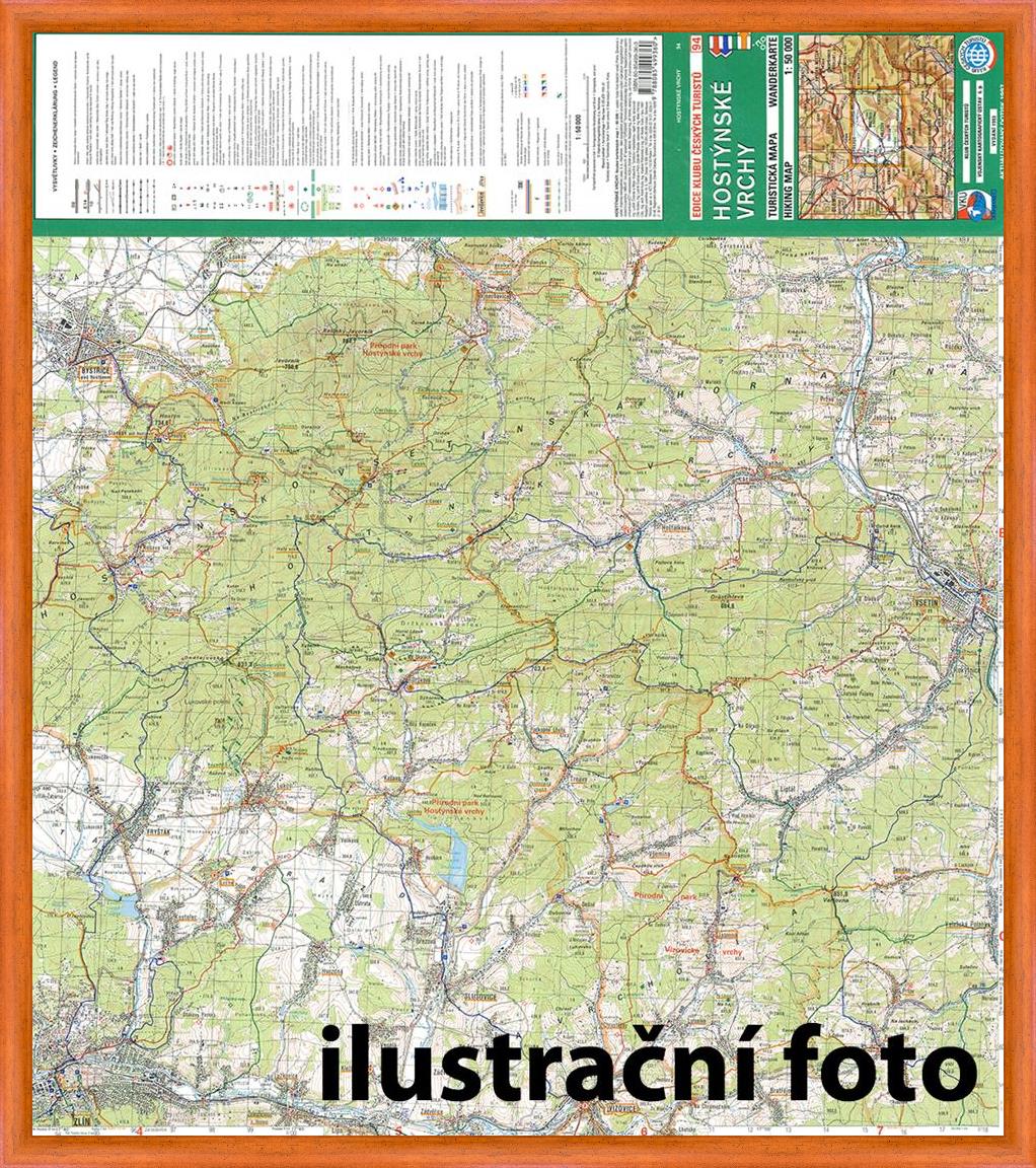 Nástěnná mapa Broumovsko, Góry Kamienne a Stolowe - turistická (26)