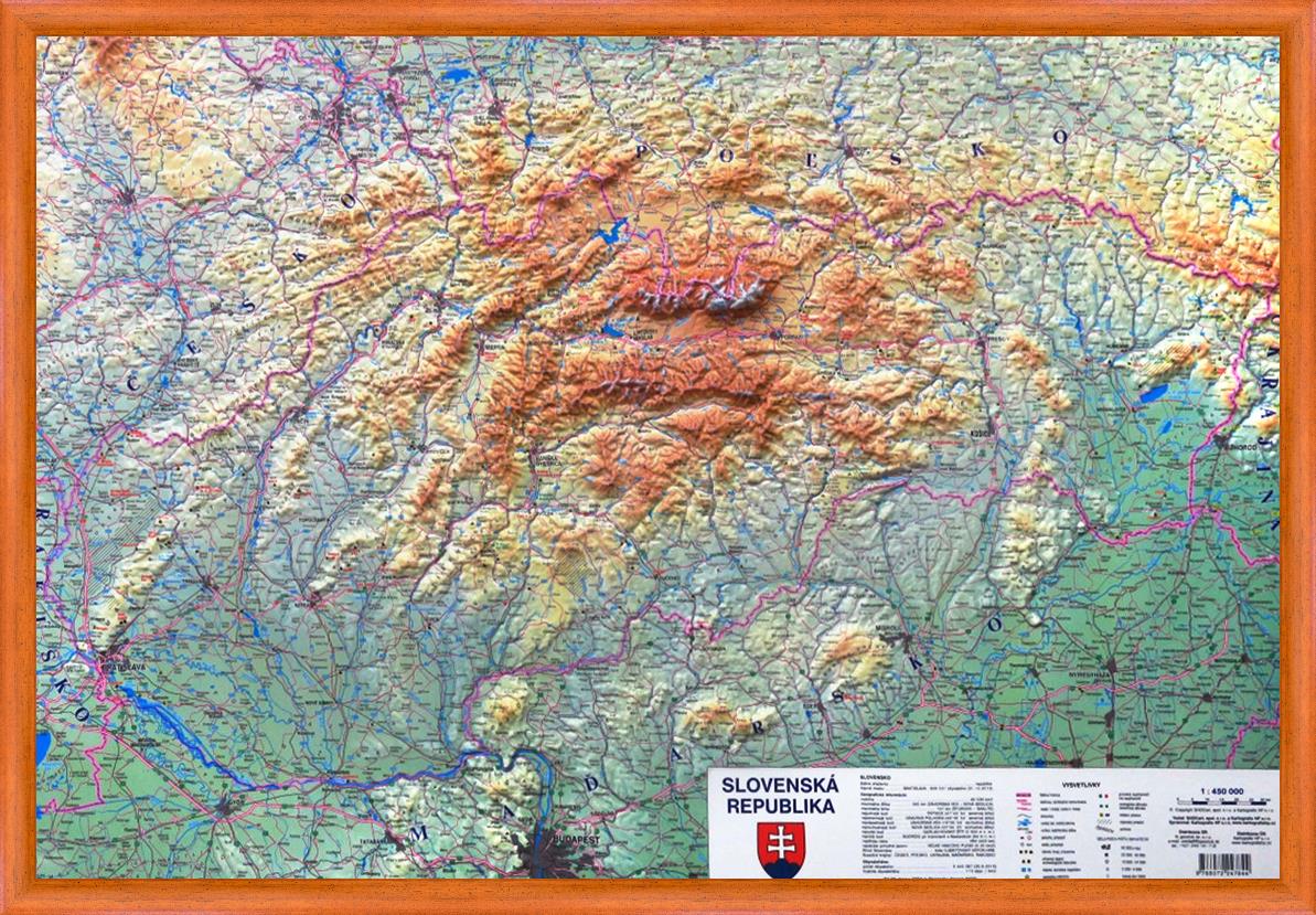 Plastická mapa Slovensko