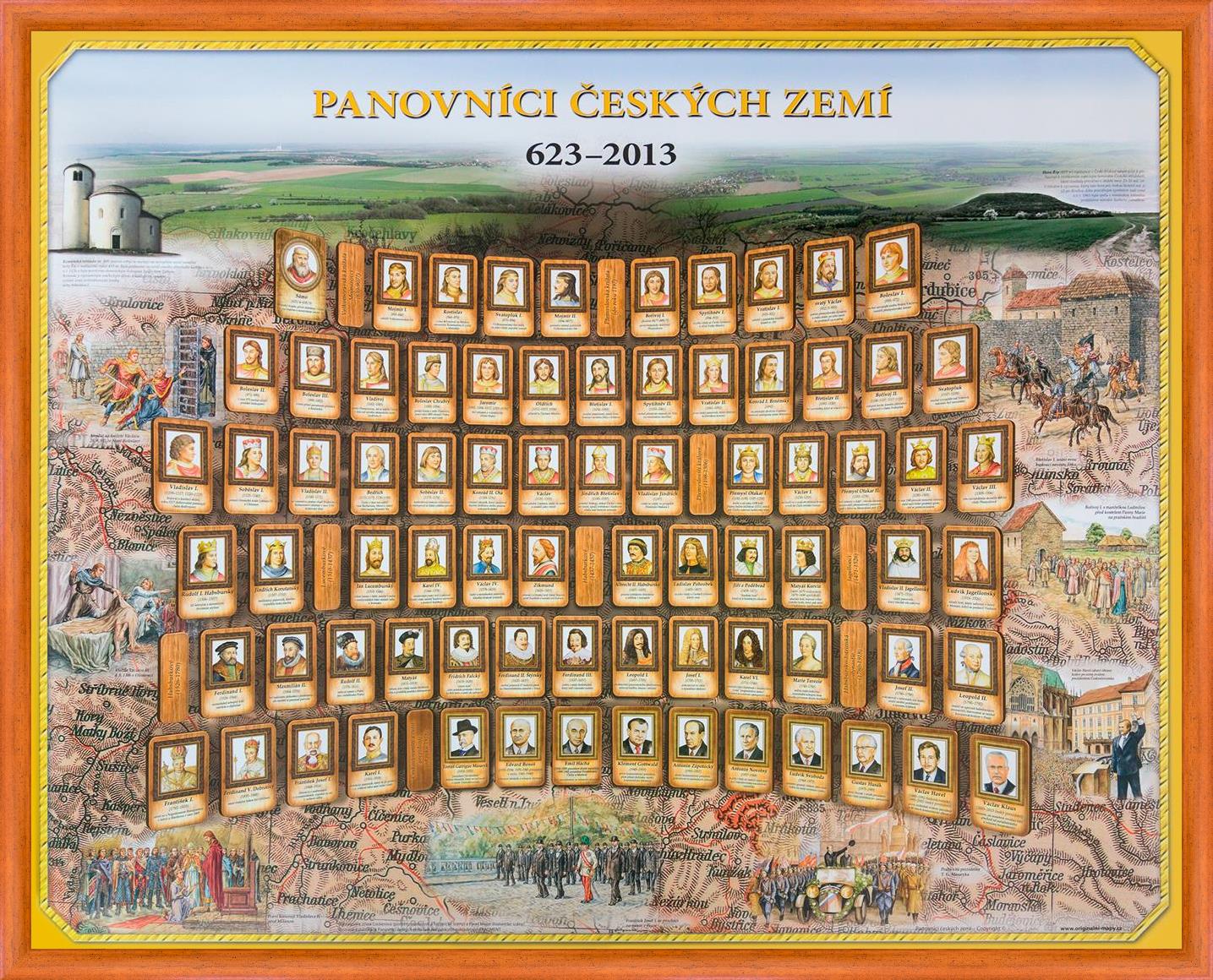 Nástěnný obraz – Panovníci Českých zemí 623-2013
