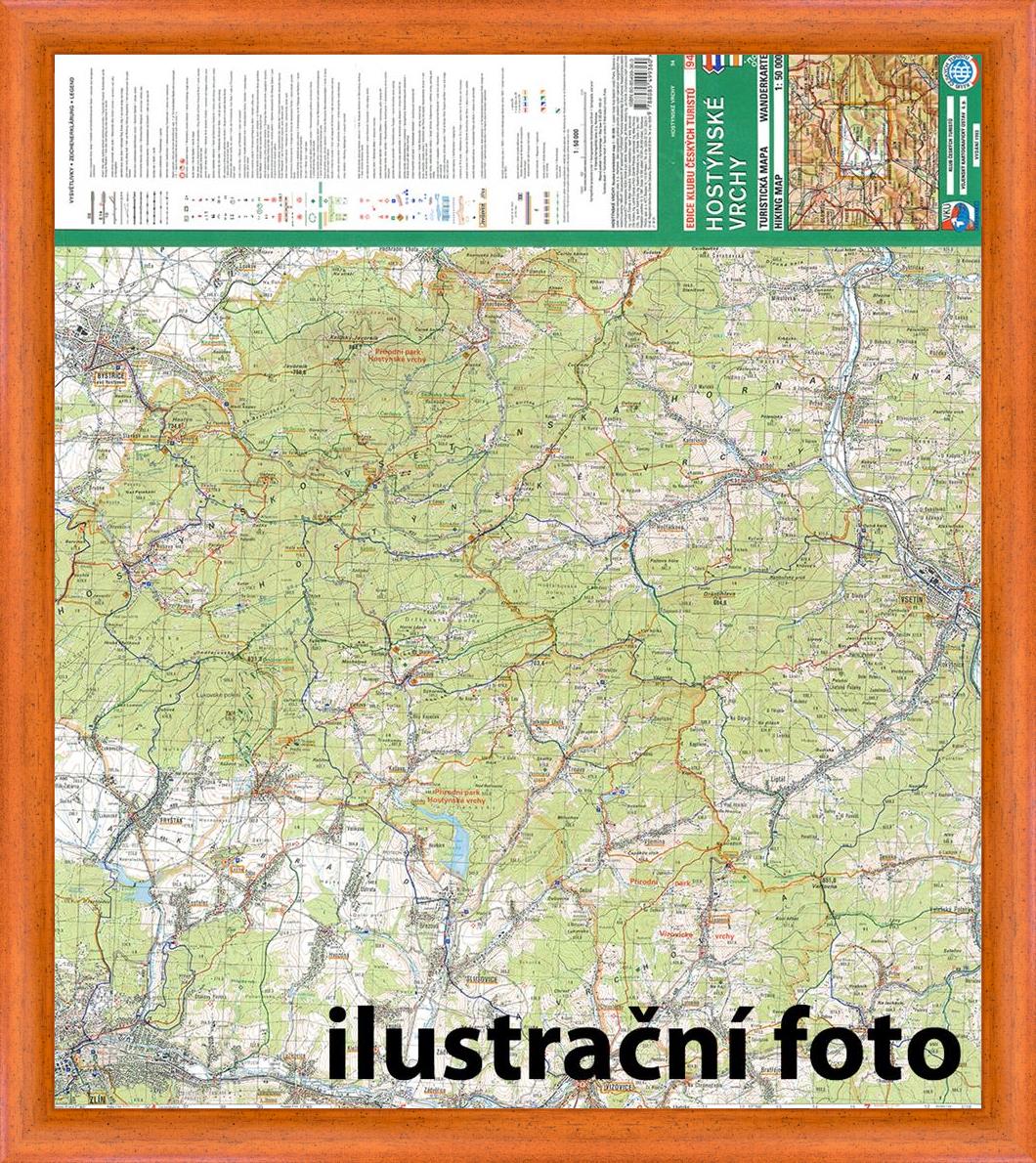 Nástěnná mapa Vltava pod Vyšším Brodem a Blanský les - turistická (73)