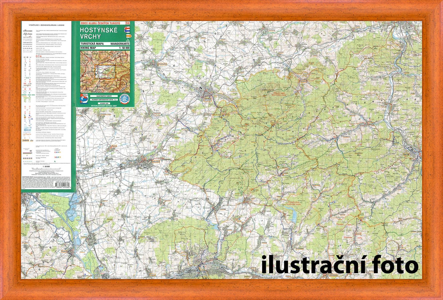 Nástěnná mapa České Středohoří – západ - turistická (10)