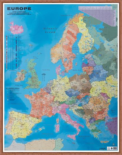 Spediční nástěnná mapa PSČ Evropy EX2640