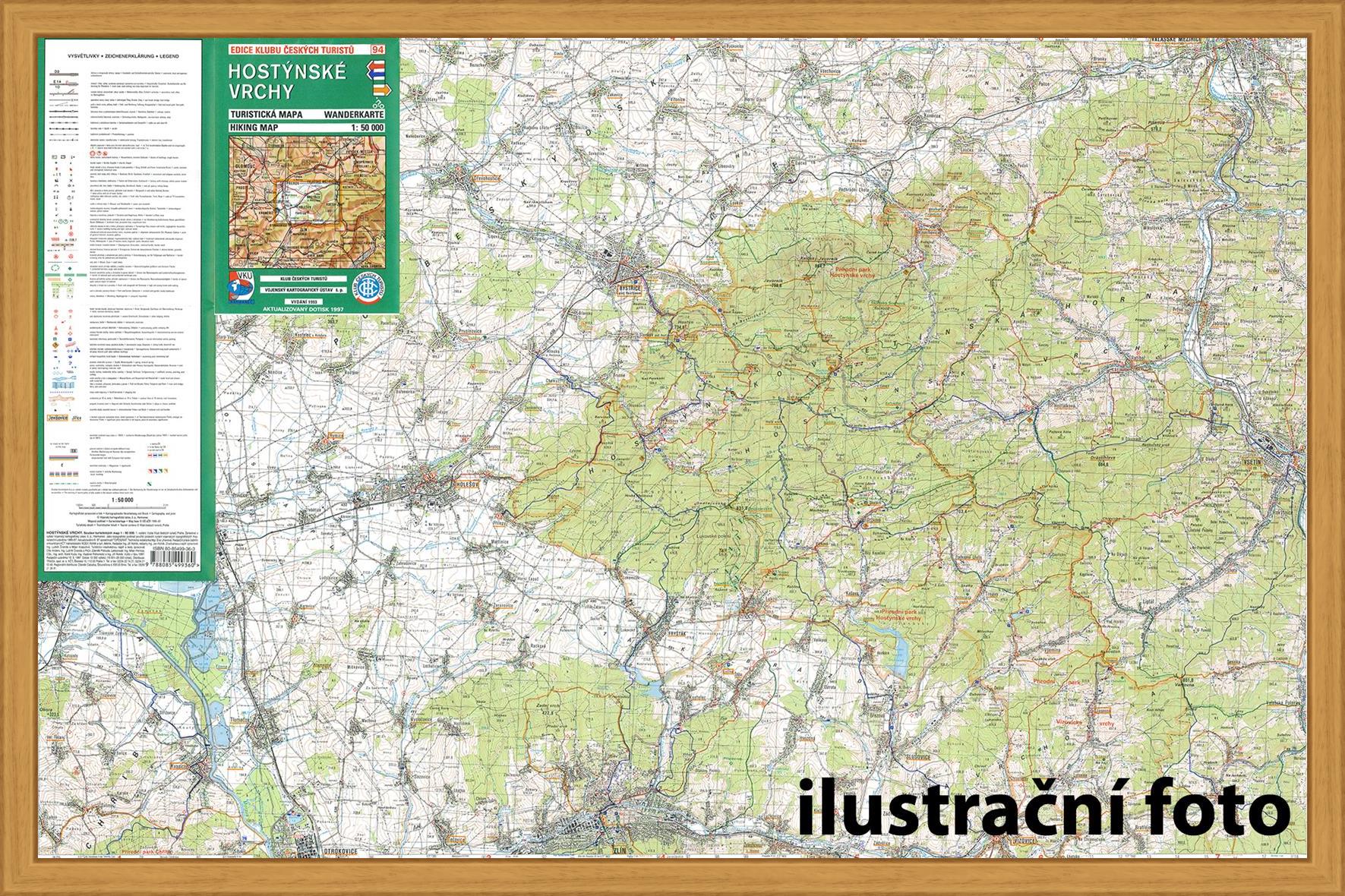 Nástěnná mapa Střední Podyjí - turistická (82)